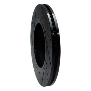 Chevrolet Cobalt Brake Rotor (1) - Front Right - R1 Concepts - Drilled & Slotted - Black - `04-`12